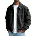 thumbnail image 1 of Levmjia Men's Big and Tall Winter Coat Jacket Trendy Men's Fashion Loose Casual Flying Suit Outdoor Retro Jacket, 1 of 2