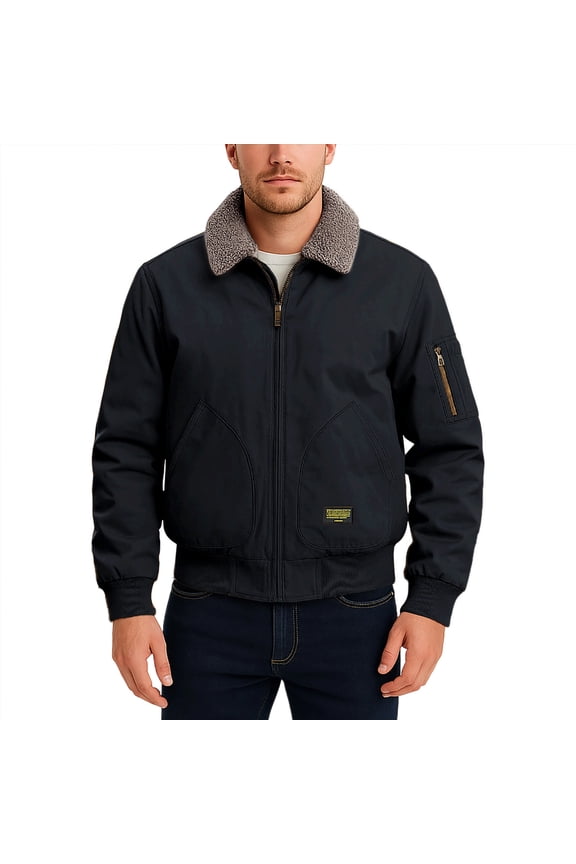 Men's Biker Jacket Retro Motorcycle Jacket Fleece Lined Collar Zippered Pockets Casual Jacket Polyester Ryder Sport Sizes M-5XL