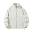 thumbnail image 1 of Levmjia Men's Casual Jacket Lightweight Stand Collar Jacket Solid Color Zip Up Polyester Outerwear Fall Winter Jacket Minimalist Basic Coat Sizes S-3XL, 1 of 7