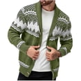 thumbnail image 1 of Levmjia Men's Christmas Cardigan Festive Knit Sweater Holiday Pattern Jacket Santa Snowflake Design Long Sleeve Button Front Christmas Party Wear S-3XL, 1 of 4