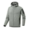 thumbnail image 1 of Levmjia Men's Fleece Lined High-Stretch Zip-Up Hooded Jacket Matte Sports Running Coat Windproof Thermal Zippered Pocket Outerwear Lightweight Anti-Cold Training Jacket M-5XL, 1 of 6