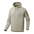 thumbnail image 1 of Levmjia Men's Fleece Lined High-Stretch Zip-Up Hooded Jacket Matte Sports Running Coat Windproof Thermal Zippered Pocket Outerwear Lightweight Anti-Cold Training Jacket M-5XL, 1 of 6