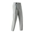 thumbnail image 1 of Levmjia Men's Jogger Pants Elastic Waist Trousers Nylon Spandex Matte Fabric Light Gray Casual Pants Tapered Ankle Sportswear S-3XL Size Range, 1 of 9