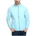 thumbnail image 1 of Levmjia Men's Lightweight Sun Protection Hoodie Quick-Dry Sports Jacket Polyester Outdoor Windbreaker Long Sleeve Running Coat Breathable UPF Hooded Jacket S-5XL, 1 of 4