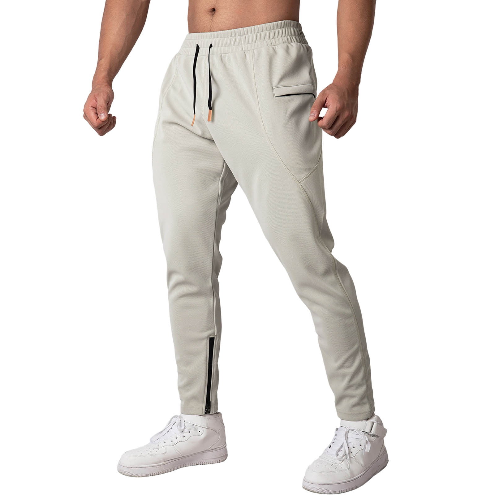 Levmjia Men's Outdoor Joggers Zipper Ankle Sweatpants Nylon