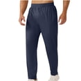 thumbnail image 1 of Levmjia Men's Quick-Dry Sports Pants with Pockets Elastic Waist Drawstring Sweatpants Nylon Spandex Loose-Fit Training Trousers Solid Color Athletic Pants S-2XL, 1 of 6