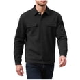 thumbnail image 1 of Levmjia Men's Quilted Stand Collar Jacket Nylon Spandex Matte Finish Coat Button Front Casual Wear Flap Pocket Outdoor Top Lightweight Long Sleeve Outerwear S-3XL, 1 of 8