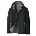 thumbnail image 1 of Levmjia Men's Reversible Jacket Nylon Lightweight Hooded Coat Detachable Hood Zip Pocket Windbreaker Casual Sporty Outerwear Versatile All Season Jacket M-4XL, 1 of 7