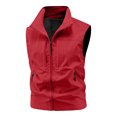 thumbnail image 1 of Levmjia Men's Sleeveless Vest Stand Collar Zip Vest Casual Autumn Vest Polyester Vest Men's Outerwear Vest Lightweight Vest Sizes M-5XL, 1 of 8