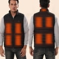 thumbnail image 1 of Levmjia Men's Smart Heated Vest 9-Zone Heating Jacket Adjustable Temperature Waistcoat Quick Heat Technology Stand Collar Zipper Vest Rechargeable Battery Heating S to 4XL, 1 of 9