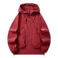 thumbnail image 1 of Levmjia Men's Summer Sun Protection Jacket UPF50+ Hooded Lightweight Breathable Fishing Jacket Quick-Dry Nylon Spandex Outdoor Sportswear M-5XL Wine, 1 of 8
