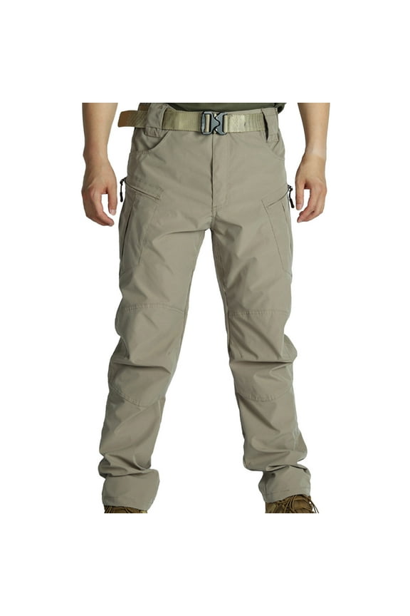 Men's Waterproof Workout Pants Windproof Cargo Trousers Straight Leg Nylon Spandex Matte Training Pants Outdoor Sport Utility Pants with Multiple Pockets Sizes M-3XL