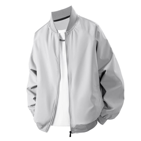 Levmjia Men's And Big Men's Hoodie Jacket Winter Baseball Coat Thin Pure Color Round Neck Casual Sports Windbreaker Hooded Jacket