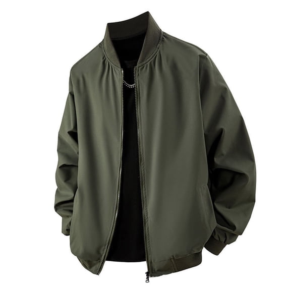 Levmjia Men's And Big Men's Hoodie Jacket Winter Baseball Coat Thin Pure Color Round Neck Casual Sports Windbreaker Hooded Jacket