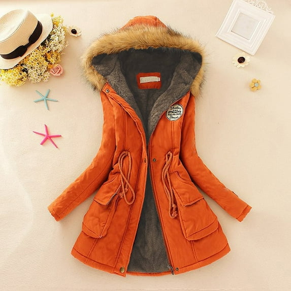 Levmjia Plus Size Shirts Tops for Women Coat Jacket Winter Warm Coat Hooded Jacket Slim Winter Outwear