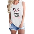 thumbnail image 1 of Levmjia Tank Tops For Women Easter Printed Plus Size Casual Sleeveless Round Neck Basic Shirts Blouse Pullover Versatile Vacation Daily Wear, 1 of 4