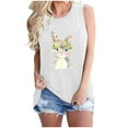 thumbnail image 1 of Levmjia Tank Tops For Women Easter Printed Plus Size Casual Sleeveless Round Neck Basic Shirts Blouse Pullover Versatile Vacation Daily Wear, 1 of 4