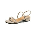 thumbnail image 1 of Levmjia Sandals Women Dressy Summer Medium Heel Strap Sandals New Thick Heel Two-Wear Sandals For Women, 1 of 7