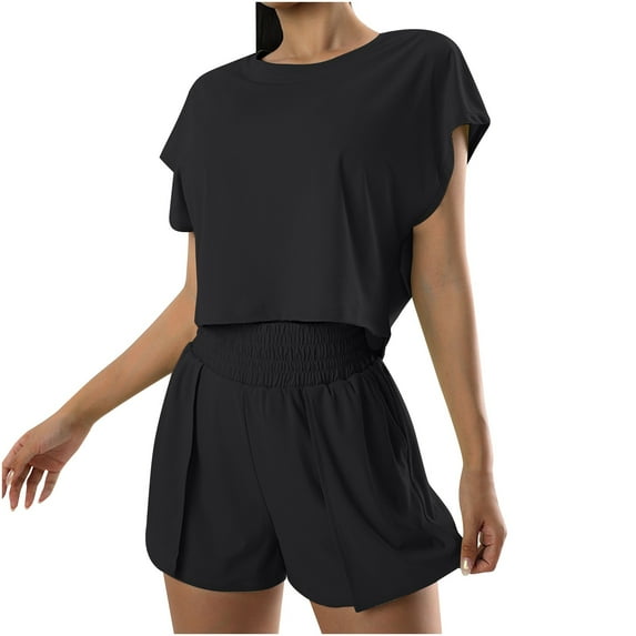 Levmjia Short Outfits For Women 2 Piece Sets Sleeveless Top & Shorts Set Relaxed Fit Multi-Color Options Casual Yoga Outfit for Home Gym Summer Comfort