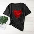 thumbnail image 1 of Levmjia Women's Tops T-Shirt Fashion Shirt Loose Shorts Sleeve Round Neck Pullover Tee Plus Size Casual Valentine Printed Blouse Party Vacation Daily Wear, 1 of 5