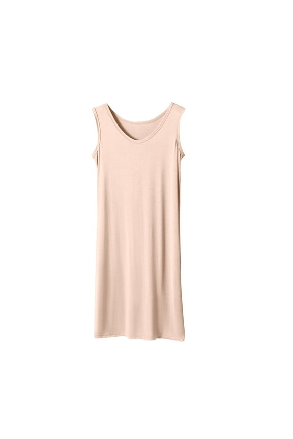 Sleeveless Nightgowns For Women Sleep Dress Soft Breathable Cotton Plus Size Knee-Length Nightgown Summer Sleeveless Lace Trim Comfy Pajamas for Women Casual Nightwear