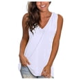 thumbnail image 1 of Levmjia Tank Tops For Women Sleeveless V Neck Tops Casual Loose Blouse Summer Solid Color Comfortable Stretchy Soft Basic Tank Tops for Women, 1 of 4