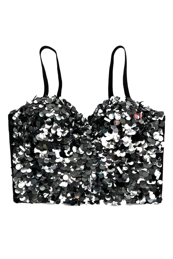 Top Glitter Flash Strap Back Shaping Fishbone Corset Lingerie For Women Seductive Nightwear Couples Fashion Outerwear Everyday Wear