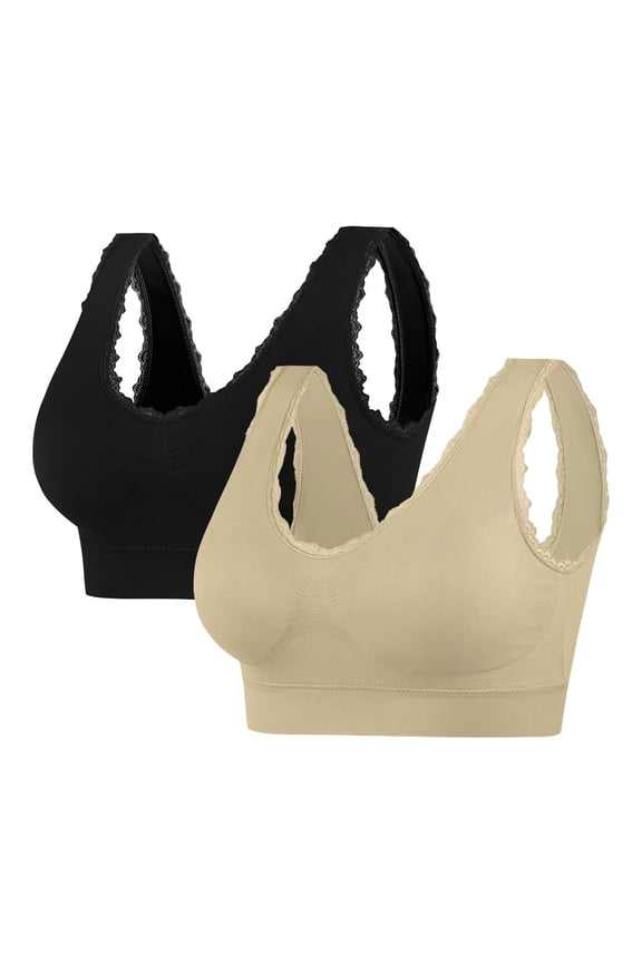 Underwire Sports Bras For Women Comfortable Yoga Bra Wireless Bralette Sleep Sports Support 32-40B/C/D Polyester Breathable Seamless Tops