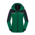 thumbnail image 1 of Levmjia Unisex 3-in-1 Detachable Hooded Jacket Twill Hiking Windbreaker Reflective Stripes Outdoor Raincoat Waterproof Workwear Parka Packable Lightweight Trekking Coat S-3XL, 1 of 4