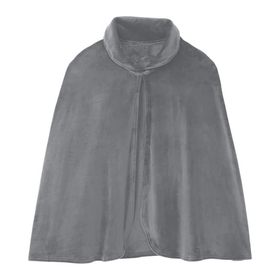 Levmjia Unisex Hooded Velvet Cape Soft Solid Color Loose Open Front Versatile Cloak Outer Cover Up Halloween Stage Performance Renaissance Dress Up Holiday