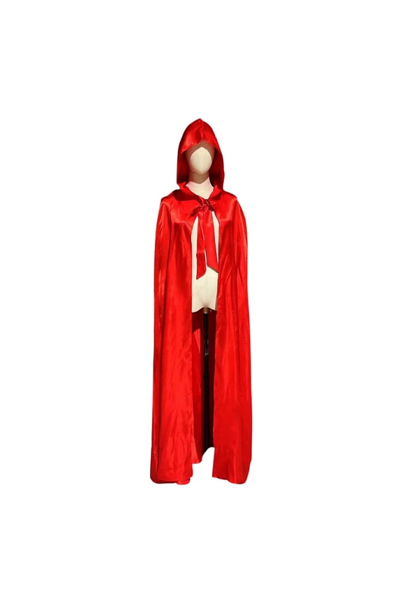 Unisex Long Hooded Cape Solid Color Cloak Versatile Costume Halloween Party Dress Up Holiday Events Comfortable Lightweight Outfit