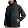 thumbnail image 1 of Levmjia Unisex Solid Color Windproof Water-Resistant Jacket Matte Hooded Windbreaker Zippered Pockets Drawstring Hood Running Fishing Coat Lightweight Outdoor Sportswear S-3XL, 1 of 9