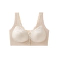 thumbnail image 1 of Levmjia Wireless Bralette For Women Front Closure Seamless Solid Color Comfort Bras No Underwire Breathable Sleep Yoga Everyday Wear T Shirt Bra, 1 of 3