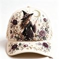 thumbnail image 1 of Levmjia Women Baseball Hat Soft Cotton Floral Embroidery Print Breathable Sun Cap Daily Commute Outdoor Walking Travel Casual Fashion UV Protection, 1 of 5