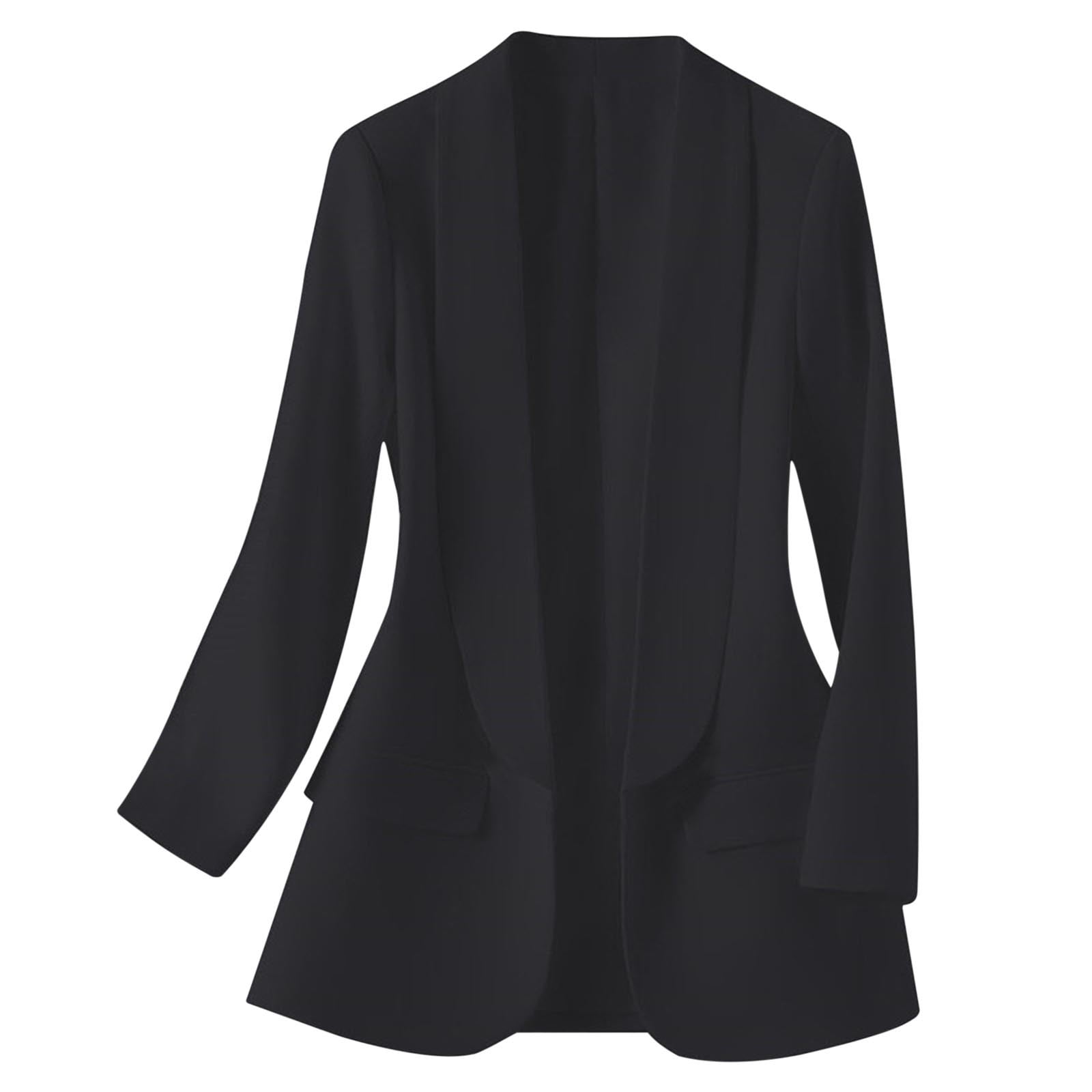 Levmjia Women Blazer Jacket Slim Fit Suit Jacket Stretch Polyester ...