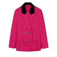 thumbnail image 1 of Levmjia Women Blazer Jacket Soft Lapel Collar Long Sleeve Solid Color Open Front Coat Office Work Daily Commute Holiday Travel Casual Everyday Wear, 1 of 7