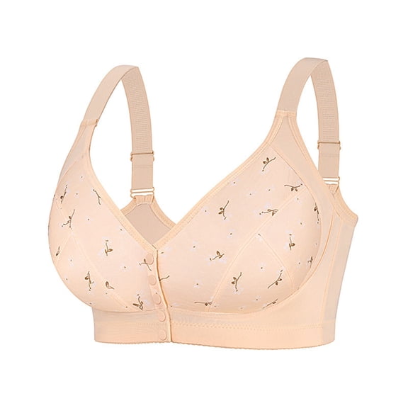 Levmjia Women Bra Wireless Floral Printed Bralette Seamless C-F Cup Comfortable Everyday Wear Breathable Yoga Underwire Free Sports Sleep