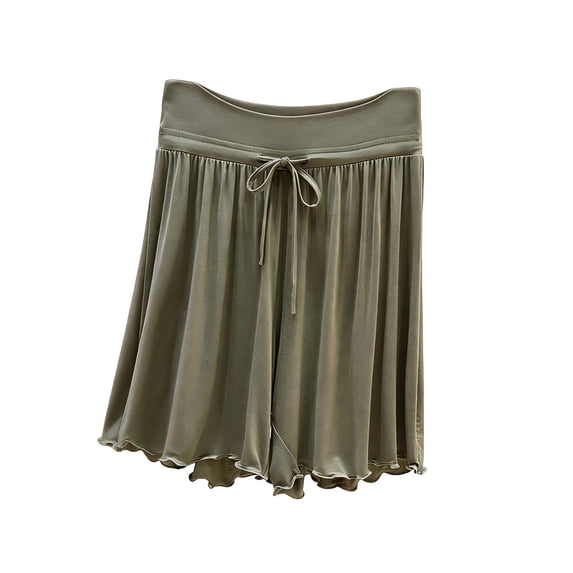 Levmjia Women Casual Short Pants High Waist Wide Leg Shorts Loose Fit Sleep Elastic Waist Drawstring Shorts Soft Breathable Summer Fashion Comfortable Sleepwear