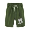 thumbnail image 1 of Levmjia Womens Knee Length Shorts High Waisted Elastic Shorts Casual Comfortable Drawstring Pockets Summer Printed Pants for Home Outdoor Beach Yoga Multi Color Options, 1 of 3