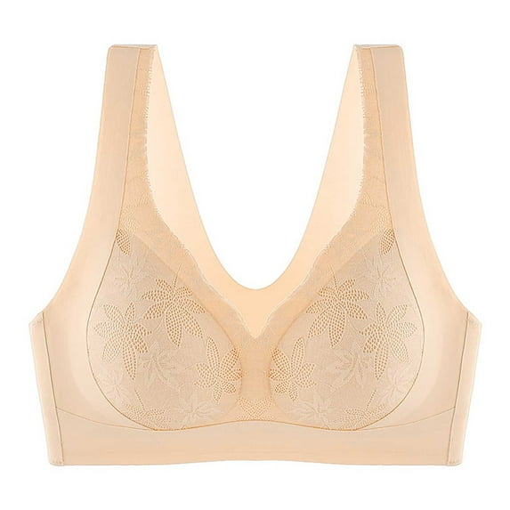 Levmjia Women Comfort Bras Lightweight Solid Color Lightweight Breathable Wireless No Underwire Everyday Wear Removable Pads