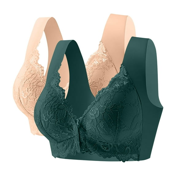 Levmjia Women Comfort Bras Wireless Lace Bralette Solid Color Seamless for Everyday Wear Lightly Lined No Underwire Sleep Lounge Yoga