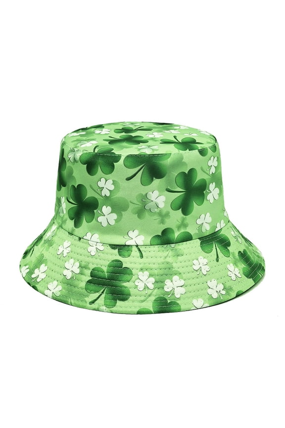 Women Fisherman Hat St. Patrick's Printed Festival Outdoor Driving Holiday Sun Hat Lightweight Polyester Breathable Packable Travel Beach Vacation