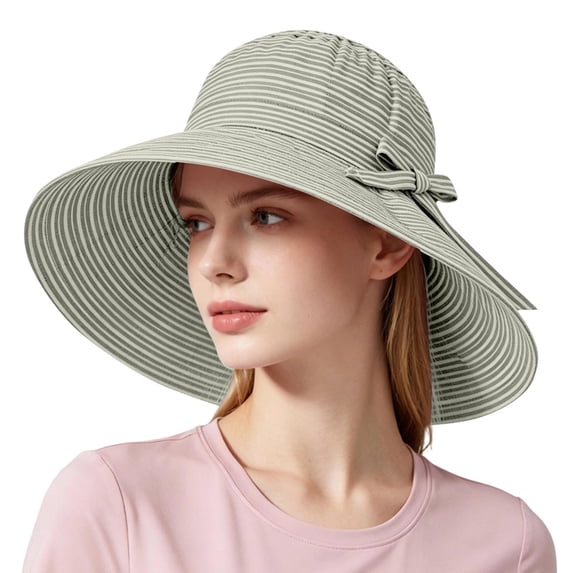 Levmjia Women Hat Soft Bowknot Breathable Sun Hat Beach Travel Daily Commute Outdoor Walking UV Protection Casual Outings
