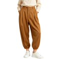 thumbnail image 1 of Levmjia Women High Waisted Jogger Pants Cuffed Ankle Length Casual Lounge Pants with Pockets Solid Color Elastic Waist Trousers, 1 of 6