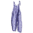 thumbnail image 1 of Levmjia Women Jumpsuit Casual Wide Leg Cotton V Neck Plus Size Summer Work Office Holiday Travel Comfortable Stretchy Breathable Loose Fit Romper with Pockets, 1 of 5
