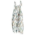 thumbnail image 1 of Levmjia Women Jumpsuit Casual Wide Leg Cotton V Neck Plus Size Summer Work Office Holiday Travel Comfortable Stretchy Breathable Loose Fit Romper with Pockets, 1 of 5