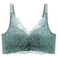 thumbnail image 1 of Levmjia Women Lace Bra Back Closure Wireless Solid Color Comfortable Bralette for Everyday Wear Lightweight Padded Underwire Free Sleep Comfort, 1 of 7