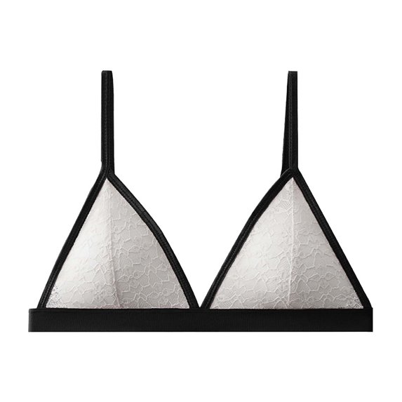 Levmjia Women Lace Bra No Underwire Comfortable Bralette Solid Color Wireless Lightweight Unpadded Everyday Wear for Ladies Sleep