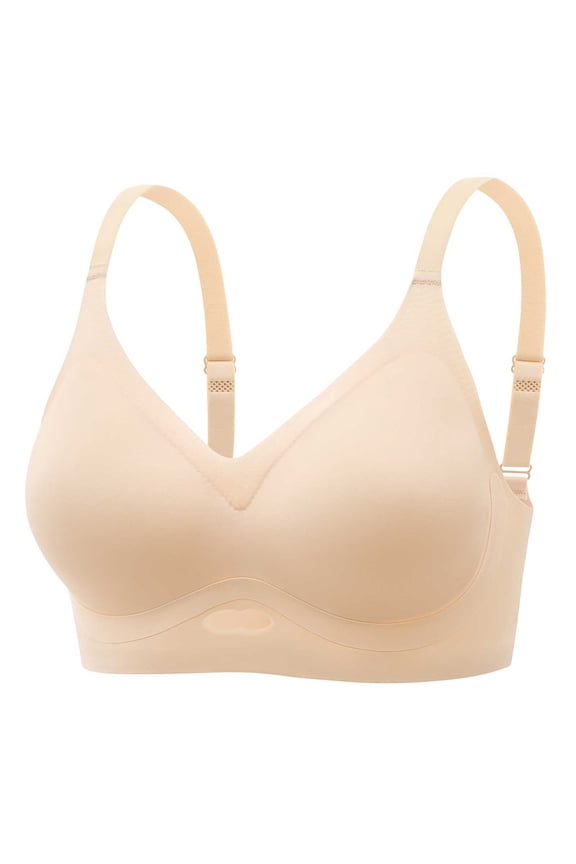 Women Lace Bra Non Padded Wireless Comfortable Breathable Push Up Adjustable Straps Thin Non Rim Gathering Adjusting Everyday Daily Life