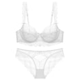 thumbnail image 1 of Levmjia Women Lace Lingerie Set Thin Push Up Bra Panty Set Deep V Backless Adjustable Straits For Honeymoon Valentine Day Everyday Wear Comfortable Breathable, 1 of 3